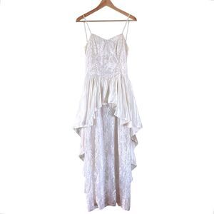 Roberta Of California Vintage 1980’s White Strapless Formal Dress